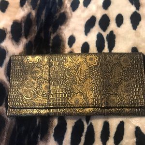 Black & gold clutch